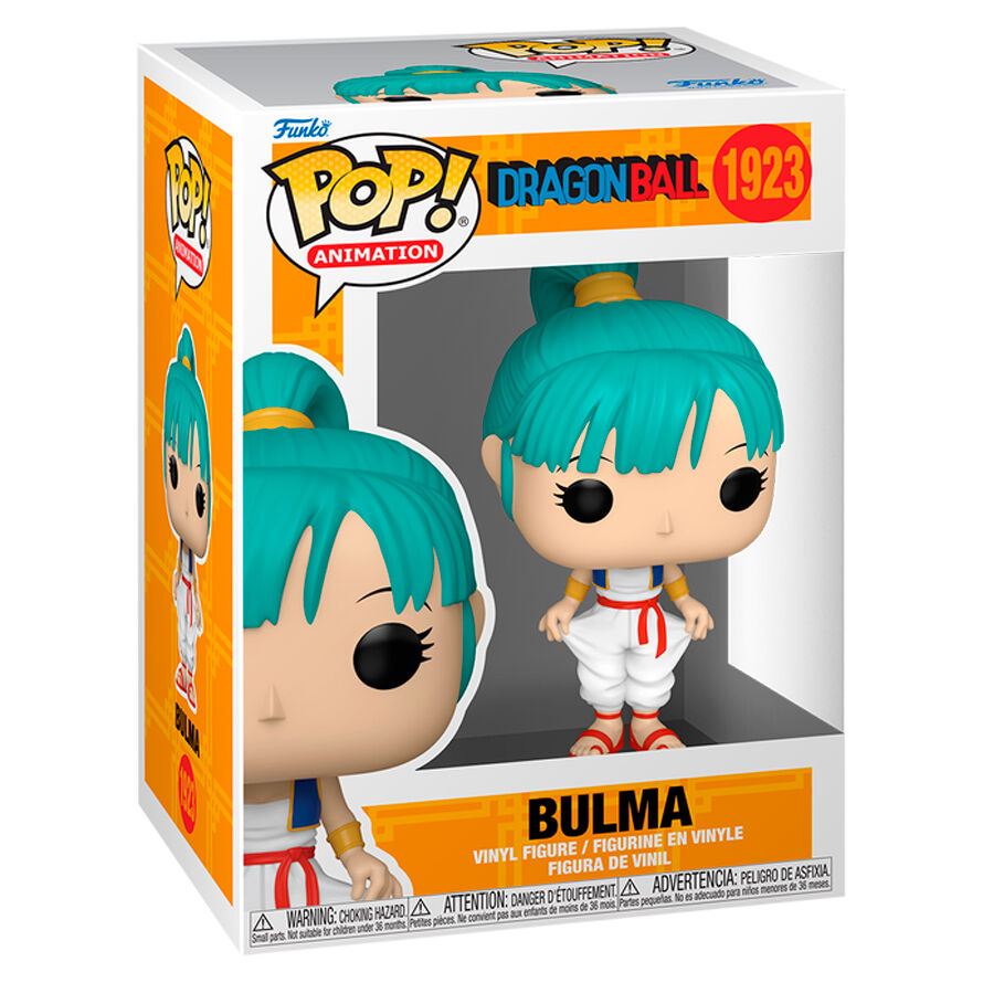 Figura Funko POP! de Bulma de Dragon Ball con cabello turquesa y atuendo blanco - 2
