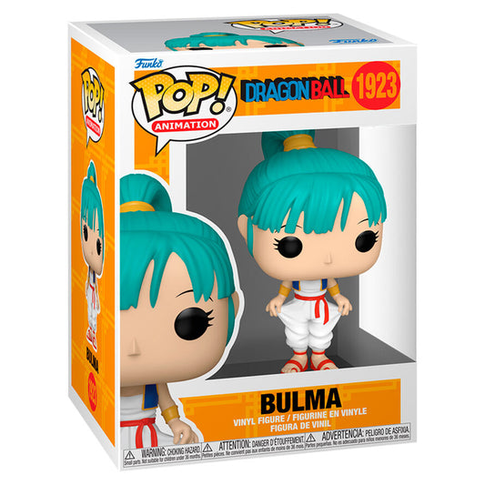 Figura Funko POP! de Bulma de Dragon Ball con cabello turquesa y atuendo blanco - 2