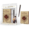 Set Harry Potter con cuaderno del Mapa del Merodeador y bolígrafo varita