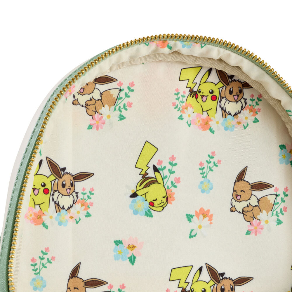Mochila Loungefly de Pokémon con Pikachu, Eevee y flores - 4