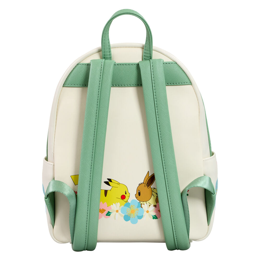 Mochila Loungefly de Pokémon con Pikachu, Eevee y flores - 3