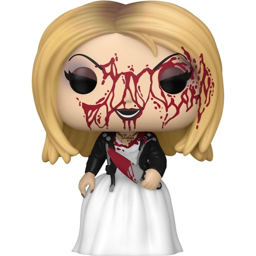 Figura Funko POP! de Tiffany, La Novia de Chucky, con vestido blanco y rostro ensangrentado