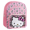 Mochila rosa de Hello Kitty con bolsillo frontal transparente