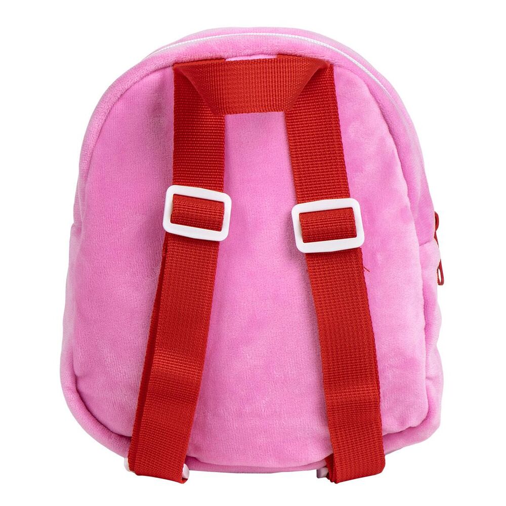 Mochila rosa de Hello Kitty con lazo rojo y bolsillo frontal - 2