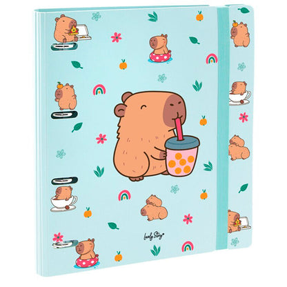 Carpeta Lovely Story Blubble Tea con capibaras y bubble tea