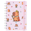 Cuaderno A4 rosa Lovely Story con capibara coronado