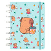 Cuaderno A5 Lovely Story con capibara tomando bubble tea