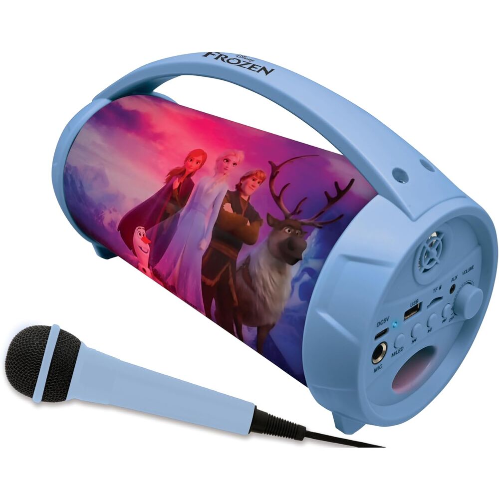Altavoz karaoke infantil Frozen Disney con micrófono y asa - 5