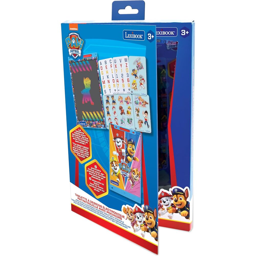 Pizarra electrónica Lexibook Paw Patrol con stylus y plantillas