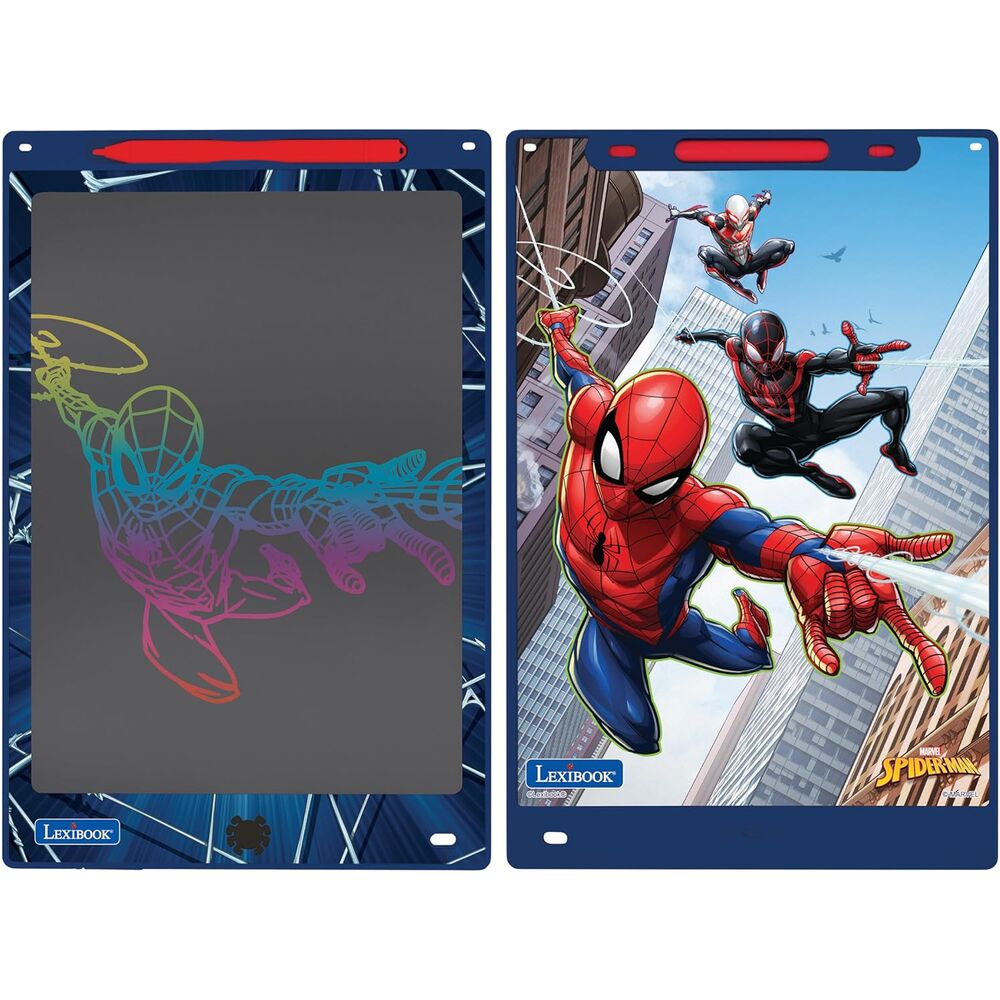 Pizarra LCD Spiderman Lexibook con lápiz y plantillas Marvel - 4