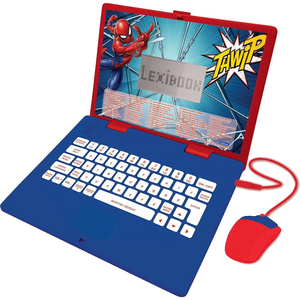 Ordenador portátil educativo Spider-Man Marvel Lexibook con ratón