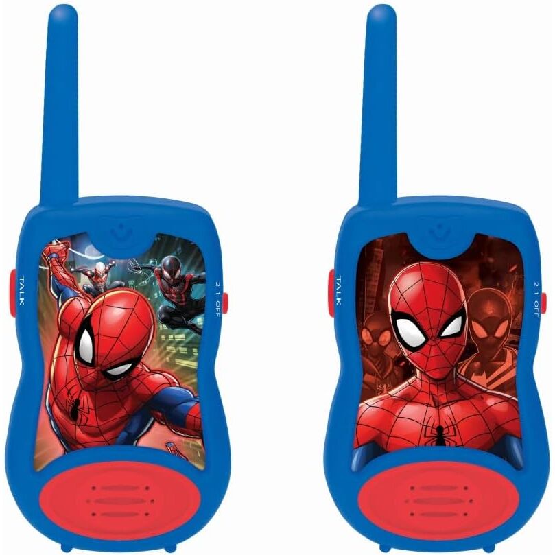Pareja de walkie-talkies Spider-Man Marvel azules y rojos