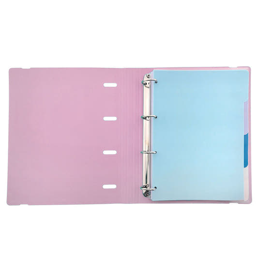 Carpeta rosa Majesty Capibara de Lovely Story con cuatro anillas - 5