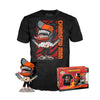 Set Funko POP! Chainsaw Man con camiseta negra y figura con motosierras