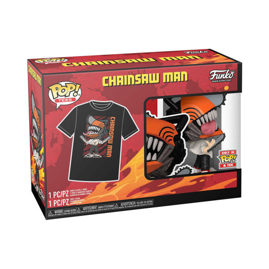 Set Funko POP! Chainsaw Man con camiseta negra y figura con motosierras - 2
