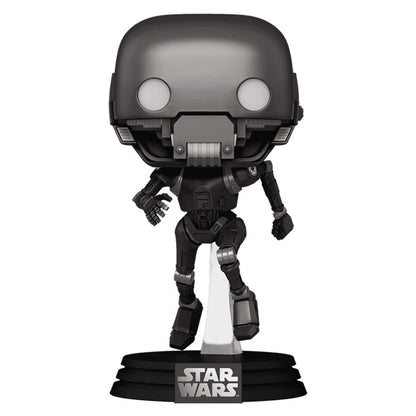 Figura Funko POP! de K-2SO de Star Wars sobre una base
