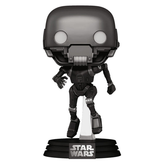 Figura Funko POP! de K-2SO de Star Wars sobre una base