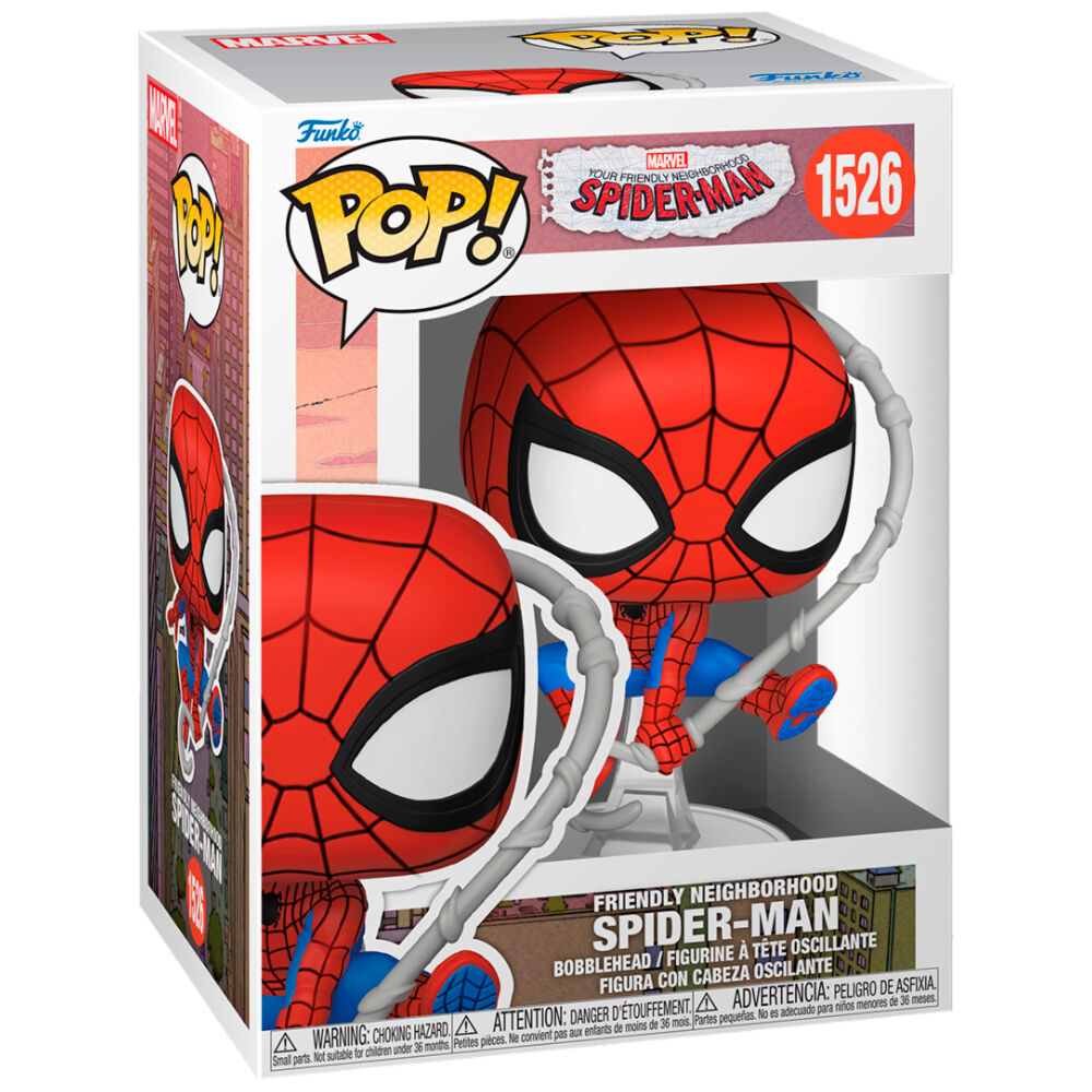 Figura Funko POP! de Spider-Man sobre una telaraña - 2