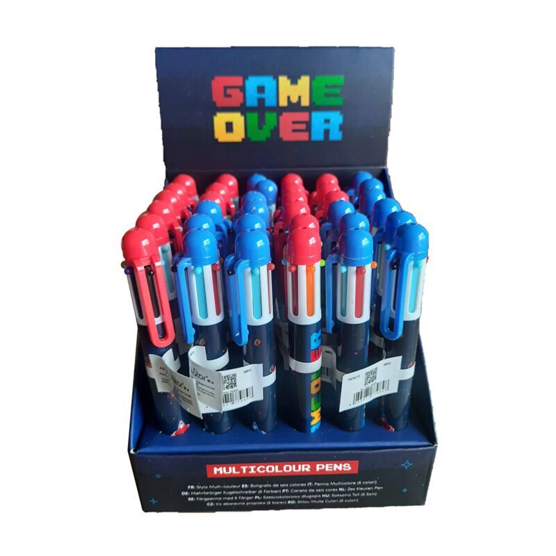 Bolígrafo multicolor Game Over PUCKATOR con diseño pixel art - 2