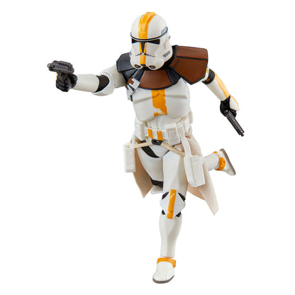 Figura articulada Clone Lieutenant Galle de Star Wars con armadura blanca y detalles naranjas - 5