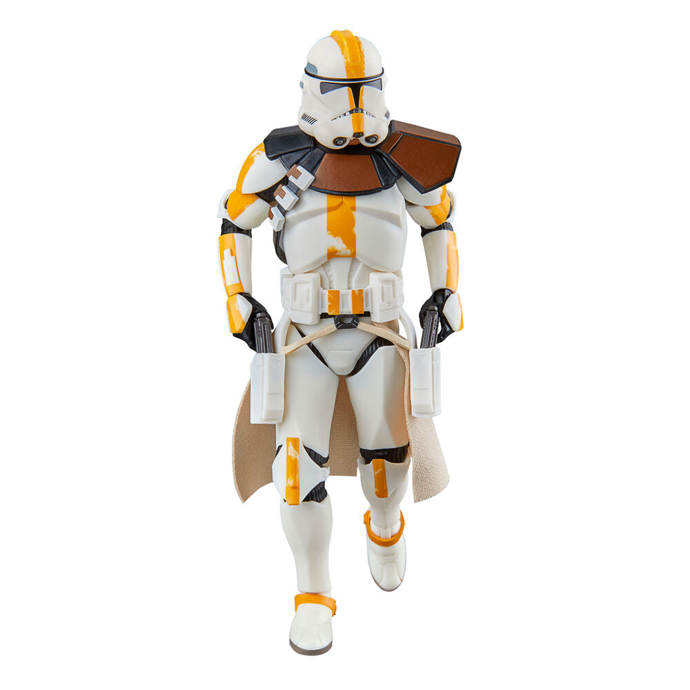 Figura articulada Clone Lieutenant Galle de Star Wars con armadura blanca y detalles naranjas - 10