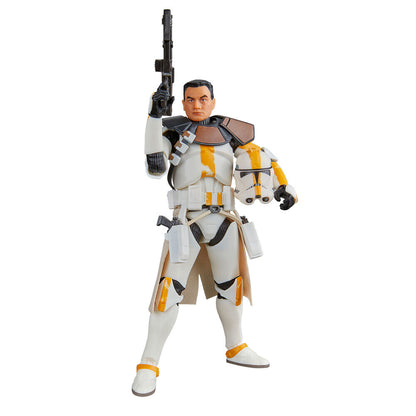 Figura articulada Clone Lieutenant Galle de Star Wars con armadura blanca y detalles naranjas - 7
