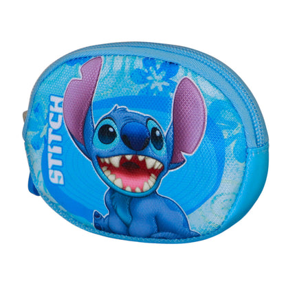 Monedero azul de Stitch Disney con cierre de cremallera