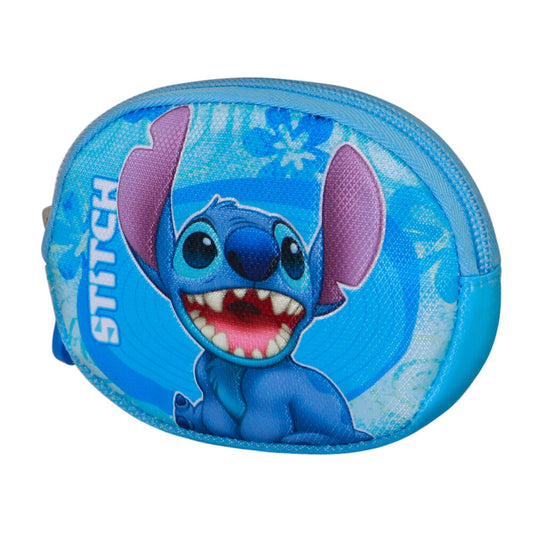 Monedero azul de Stitch Disney con cierre de cremallera