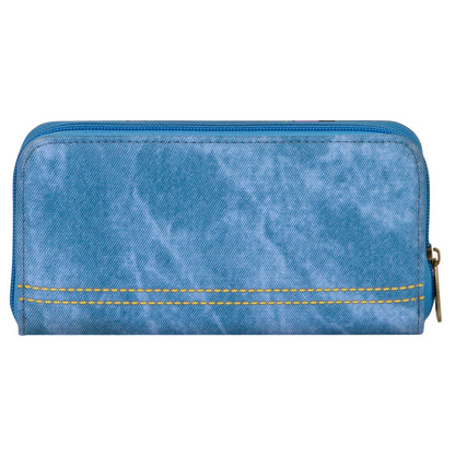 Cartera billetero azul de Stitch Disney con cremallera - 2