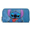 Cartera billetero azul de Stitch Disney con cremallera