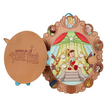 Mochila Cameo de Pinocho Disney Loungefly con personajes alrededor - 2