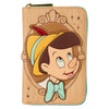 Cartera Loungefly de Pinocho con diseño en relieve