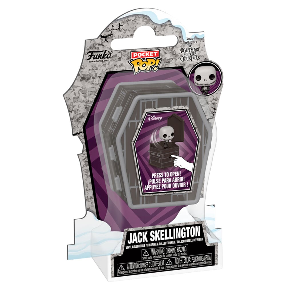 Figura Pocket POP! de Jack Skellington dentro de un ataúd abierto - 2