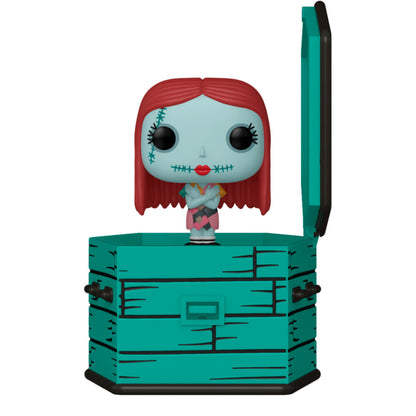 FUNKO Pocket POP! de Sally en un popper turquesa con forma de ataúd