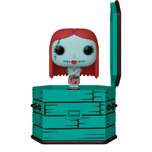 FUNKO Pocket POP! de Sally en un popper turquesa con forma de ataúd