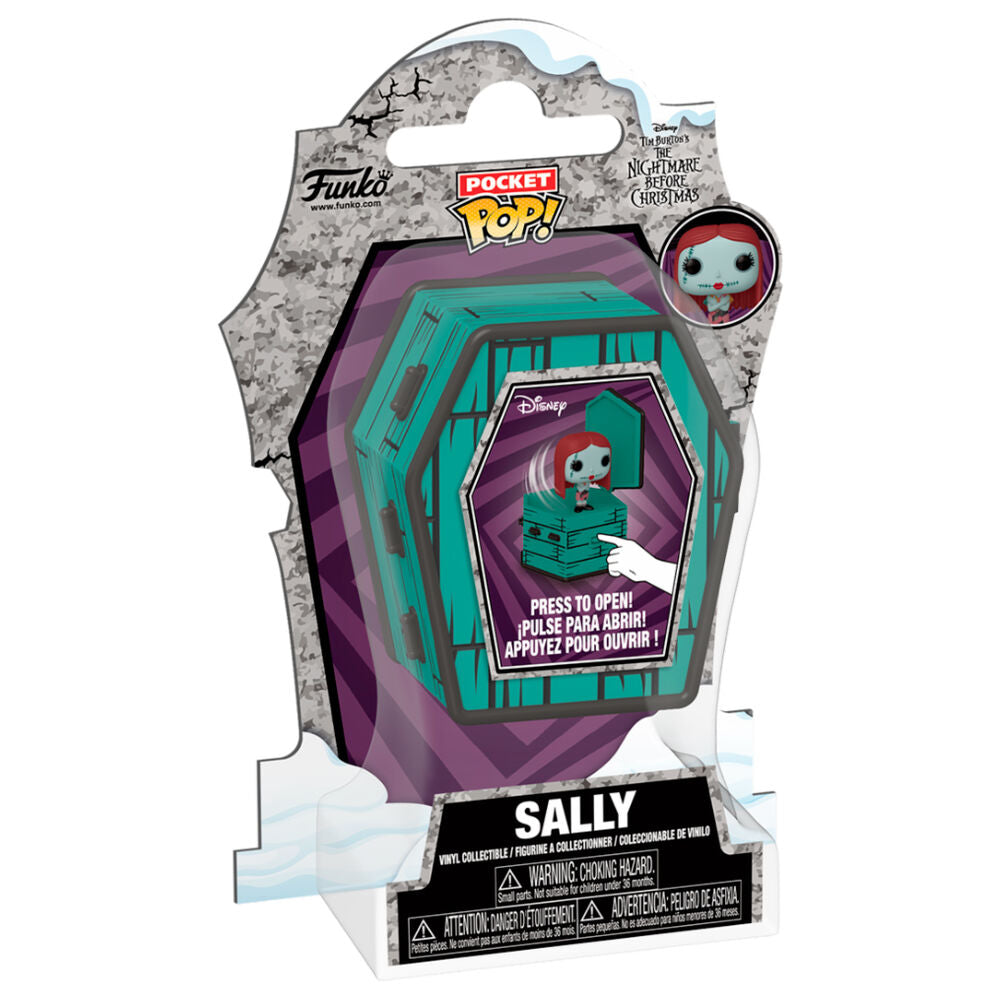 FUNKO Pocket POP! de Sally en un popper turquesa con forma de ataúd - 2