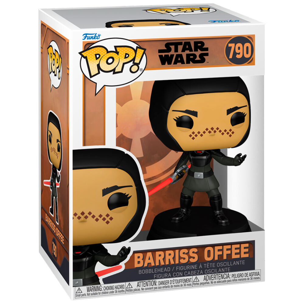 Figura Funko POP! de Barriss Offee con sable láser rojo y base Star Wars - 2