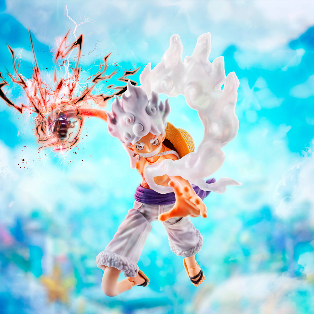 Figura S.H.Figuarts de Monkey D. Luffy Gear 5 con efectos translúcidos - 5