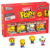 Blíster FUNKO Bitty POP! de Los Simpson con cuatro figuras y expositor