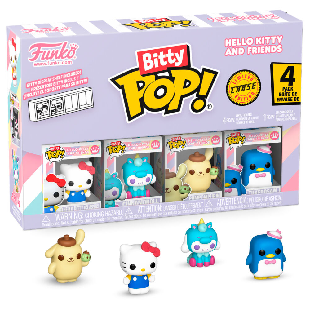 Blíster Funko Bitty Pop! de 4 figuras Hello Kitty and Friends con expositor