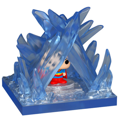 Bitty POP! de Superman en la Fortaleza de la Soledad con cristales azules
