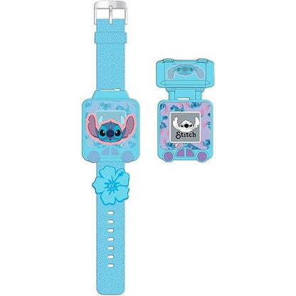 Reloj digital educativo azul de Stitch Disney con tapa abatible - 2