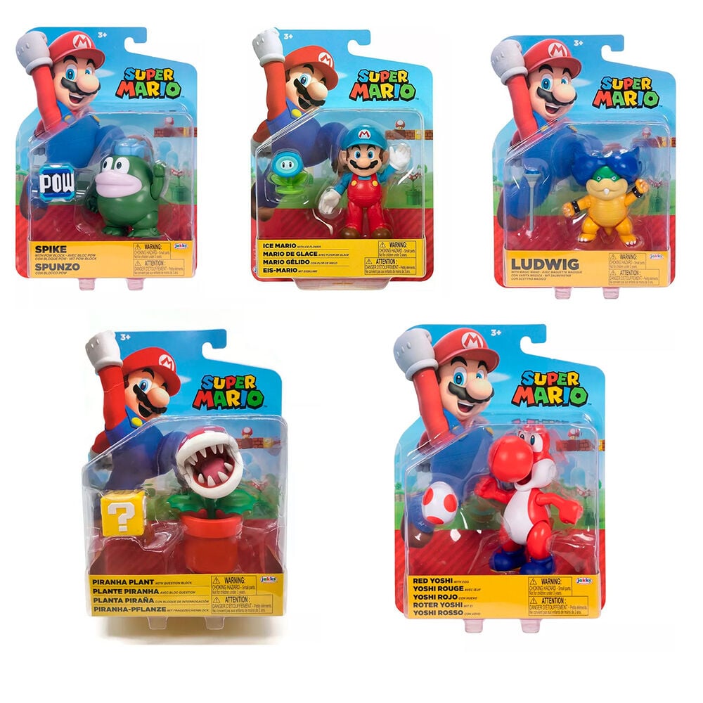 Figuras articuladas Super Mario Bros Wave 39 de 10 cm en surtido
