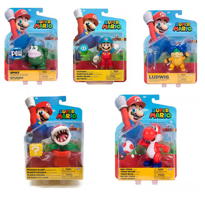 Figuras articuladas Super Mario Bros Wave 39 de 10 cm en surtido