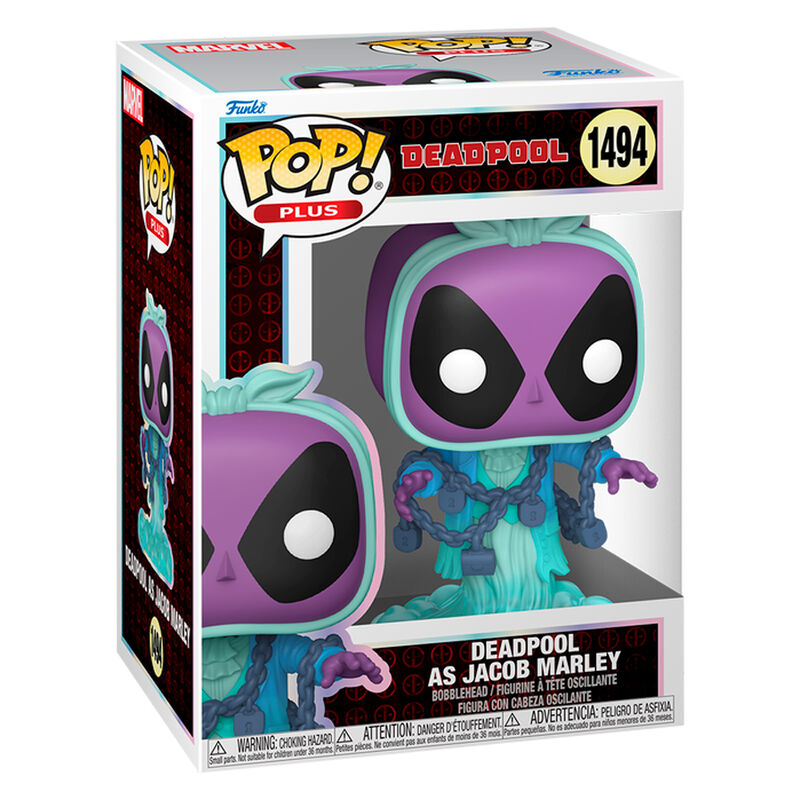 Figura FUNKO POP! Plus de Deadpool como Jacob Marley con cadenas y candados - 2