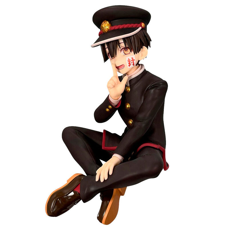 Figura Noodle Stopper de Hanako-kun sentado con uniforme negro