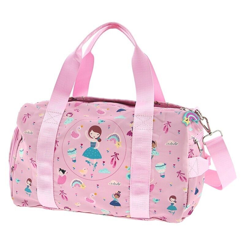 Bolsa de deporte rosa LOVELY STORY con estampado de ballet