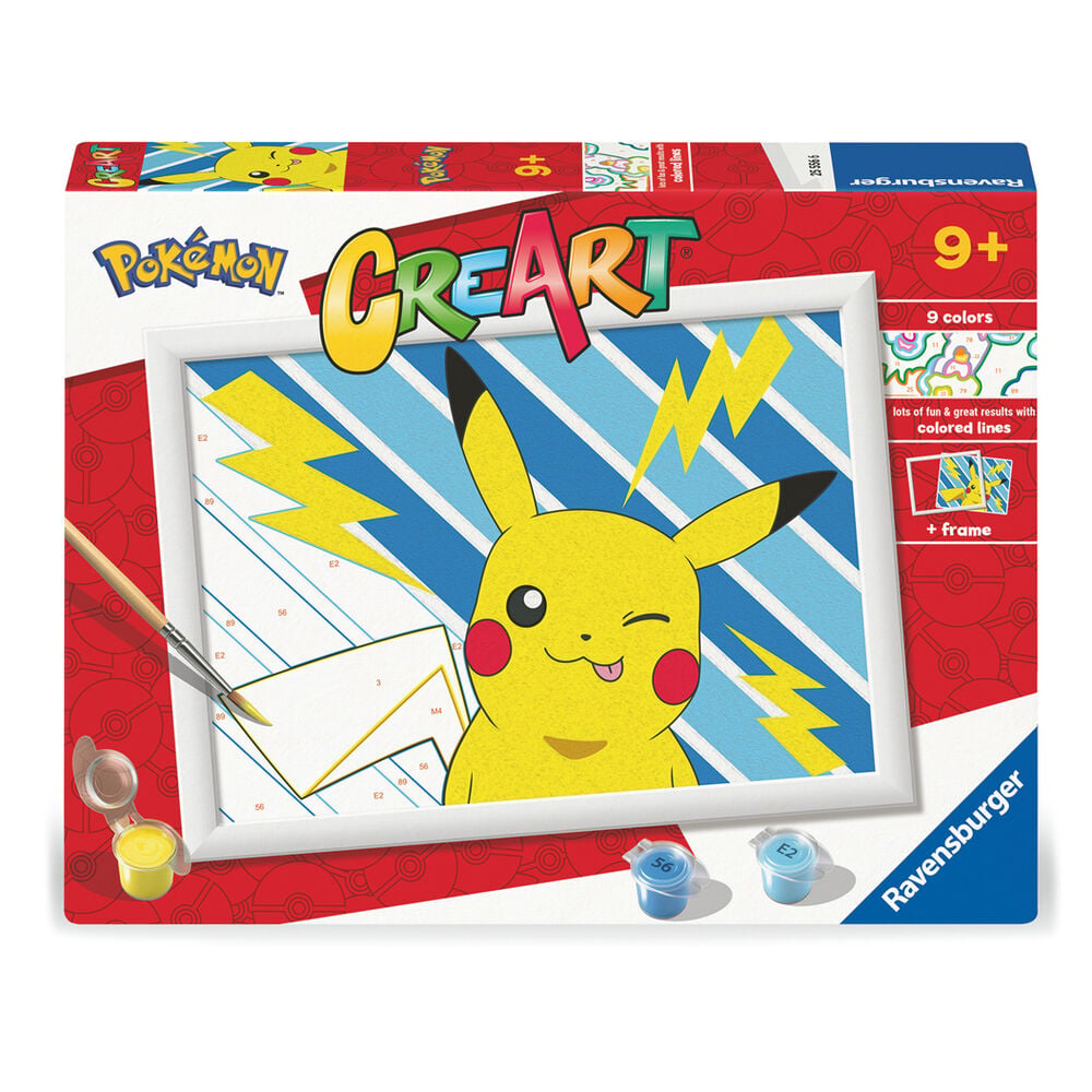 Kit Ravensburger CreArt de pintura por números con Pikachu Pokémon