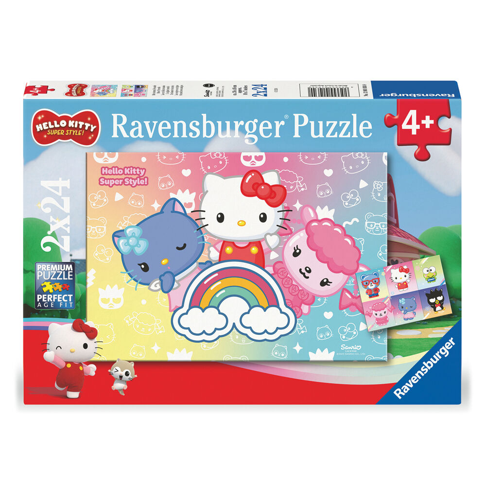 Puzzle Ravensburger de Hello Kitty de 2 x 24 piezas con póster