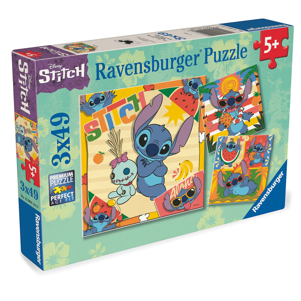 Caja de 3 puzzles Ravensburger de Disney Stitch de 49 piezas - 2